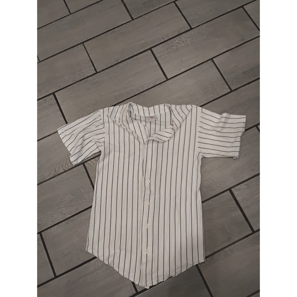 TEAMWORK Athletic Apparel Mens Striped Baseball Jersey Shirt Style 12210 M 38-40